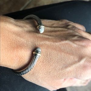 David Yurman Bracelet with Diamonds and 18k gold